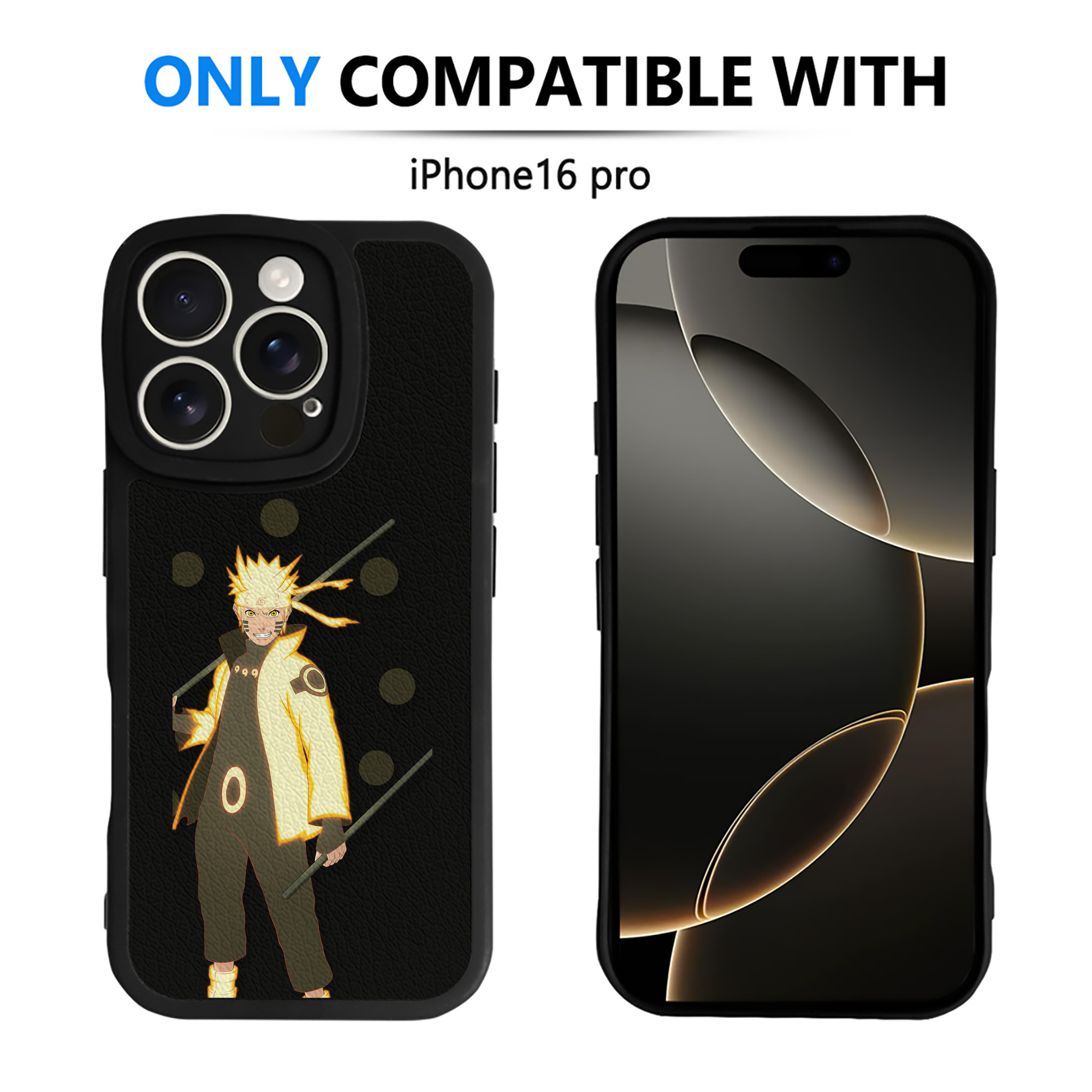 （画像用） NARUTO -ナルト- うずまき ナルト Uzumaki Naruto 【iPhone 16シリーズ対応】シリコンスマホケース（レザー調） 材質：シリコン